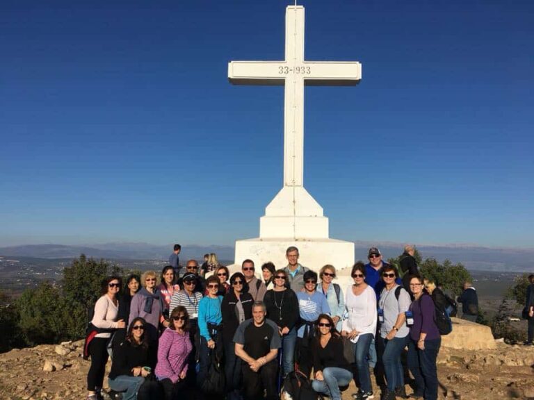 group-cross-mountain-medjugorje pilgrimage tour