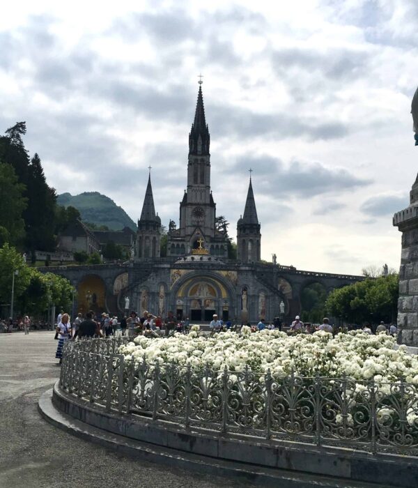 lourdes basilica on pilgrimage