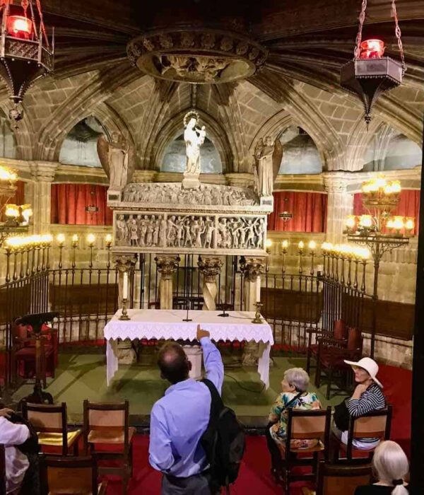 Barcelona cathedral crypt spain