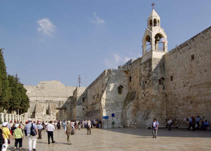Bethlehem Church of Nativity pilgrims in Holy Land pilgrimage