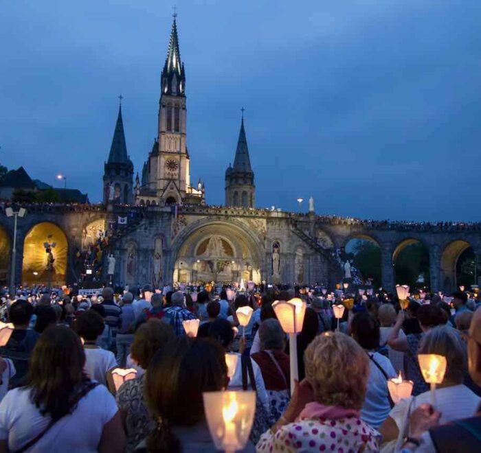 Lourdes pilgrimage tour Candlelight procession