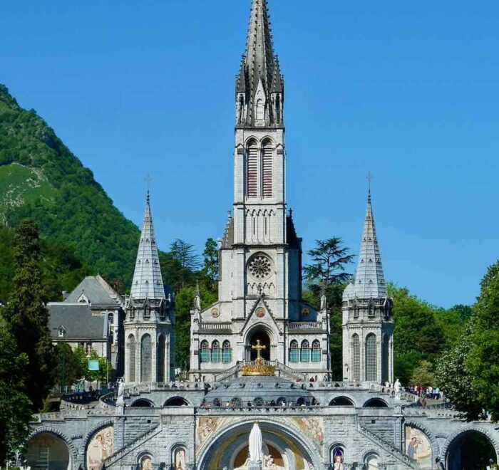 Lourdes rosary basilica on pilgrimage tour