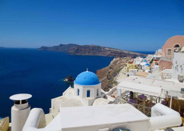 Santorini Greece pilgrimage Catholic pilgrimages