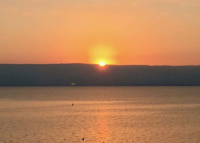 Sea of Galilee sunrise in Holy Land