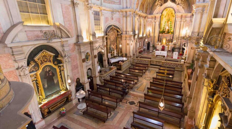 interior st. anthony of padua church lisbon portugal