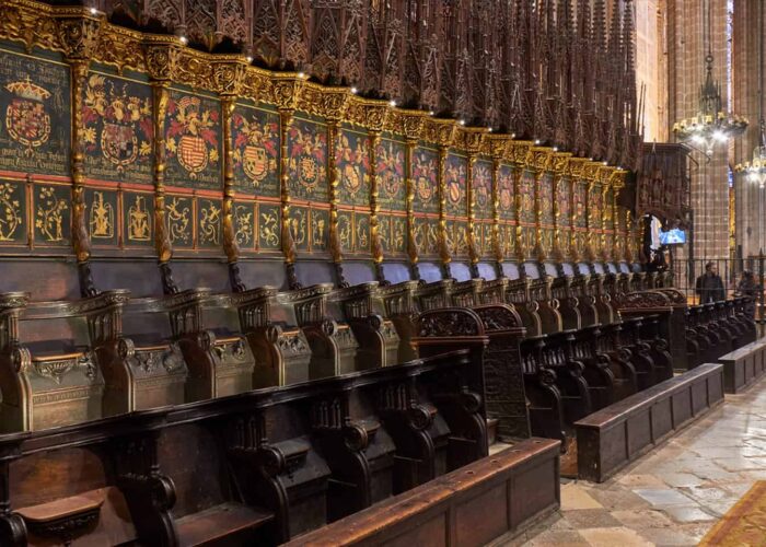 choir-stalls-barcelona spain pilgrimage tour