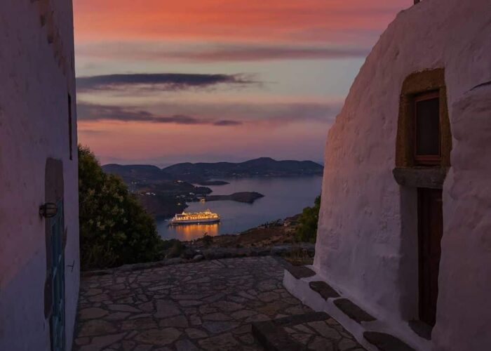 Dusk at Patmos greece pilgrimage tour