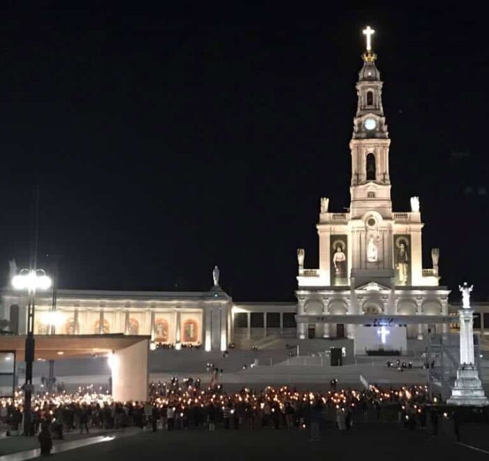 fatima at night portugal pilgrimage tour
