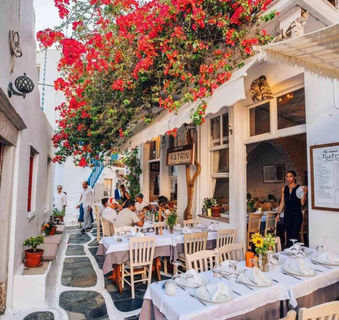 Katrin restaurant Mykonos greece pilgrimage tour