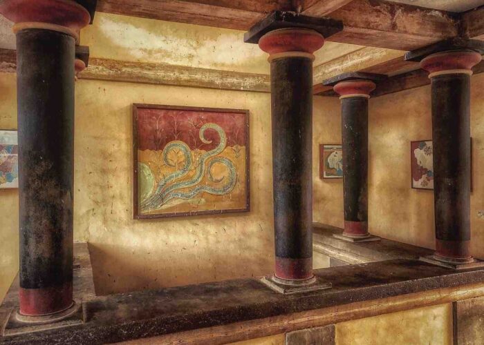 Knossos interior greece pilgrimage tour