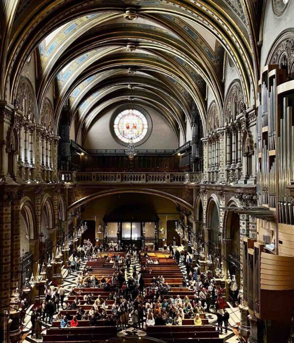 church nave montserrat spain pilgrimage tour