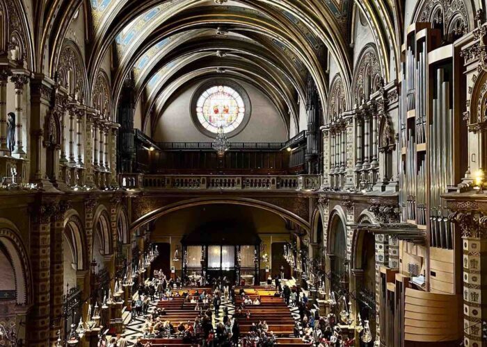 church nave montserrat spain pilgrimage tour