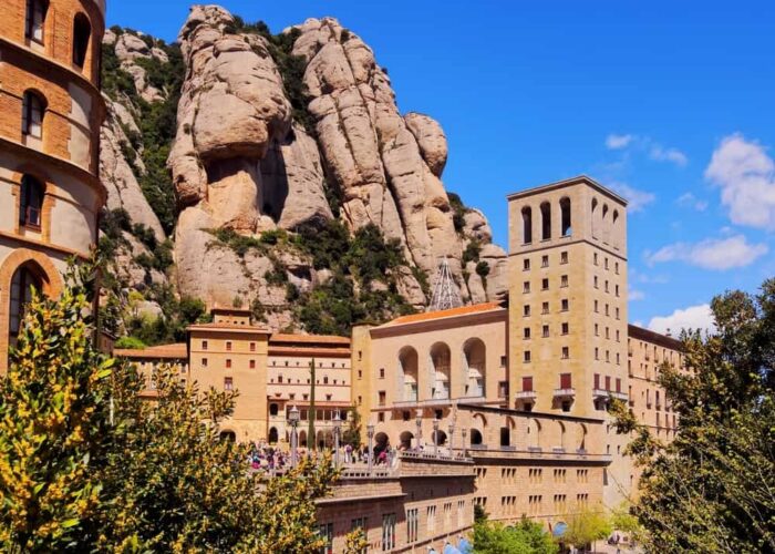view of montserrat abbey in spain pilgrimage tour