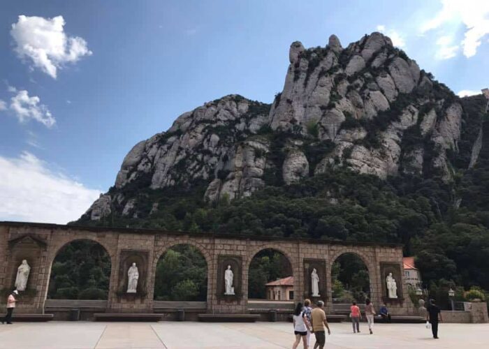 wall at montserrat spain abbey pilgrimage