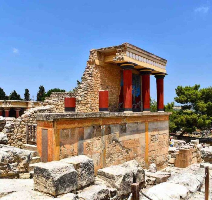Palace of Knossos front pilgrimage tour