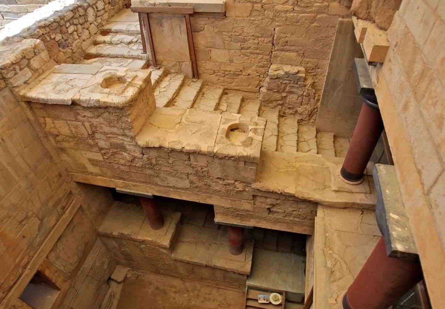 stairs in the palace of knossos greece pilgrimage
