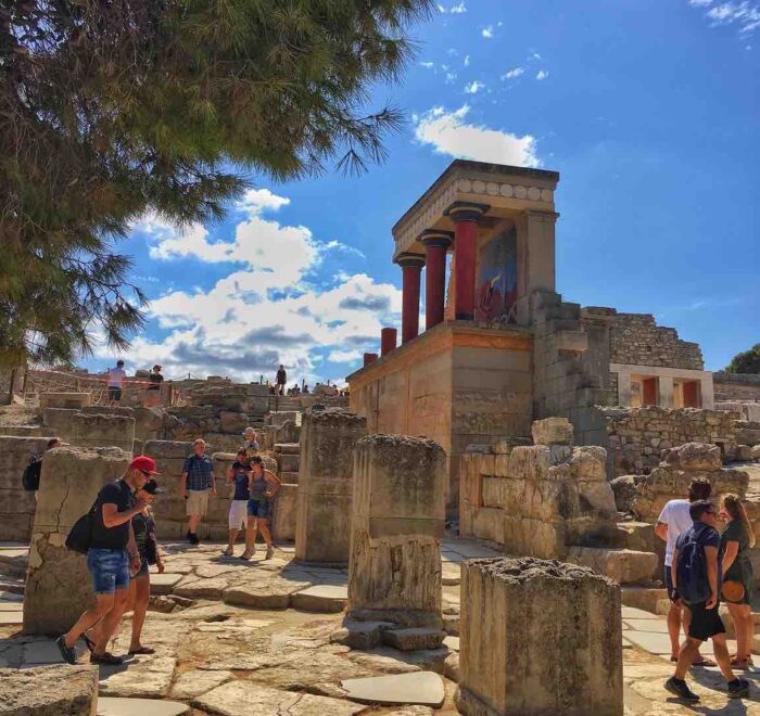 Palace of Knossos side view pilgrimage tour
