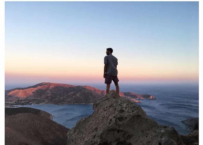 on top at Patmos greece pilgrimage tour