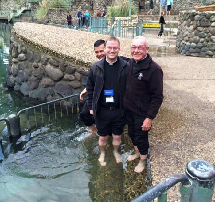 River Jordan holy land pilgrimage Fr. Ducote