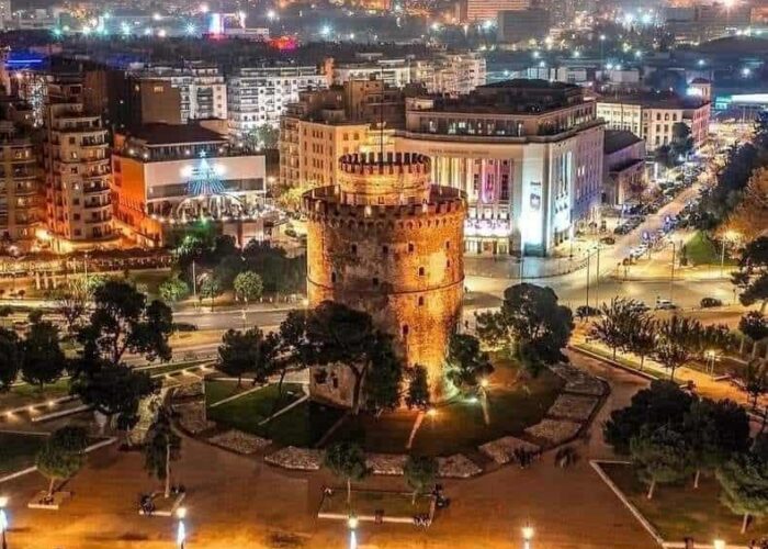 thessaloniki night greece pilgrimage tour