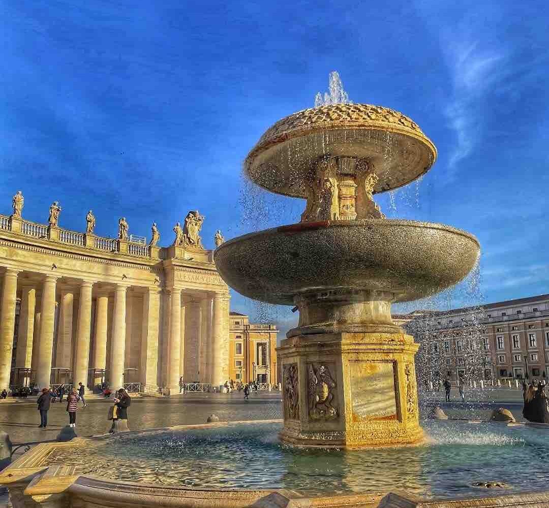 fountain vatican rome italy pilgrimage tour