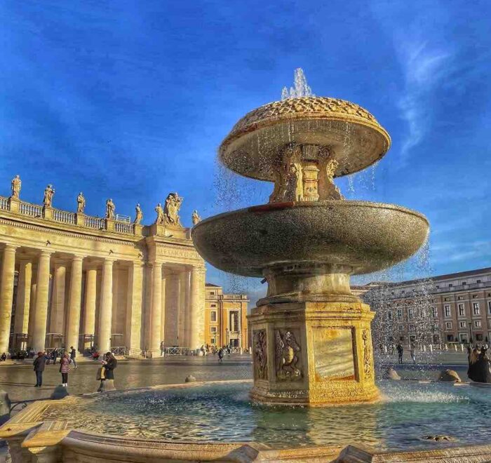 fountain vatican rome italy pilgrimage tour