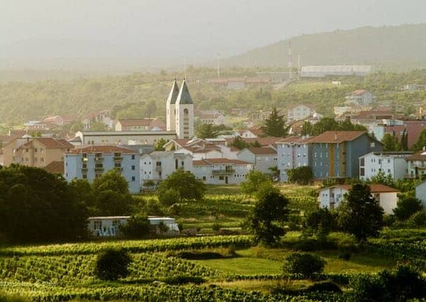 Medjugorje St James aerial view on pilgrimage tour