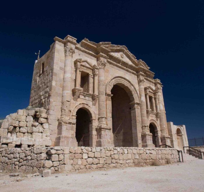 gate at jerash holy land jordan pilgrimage