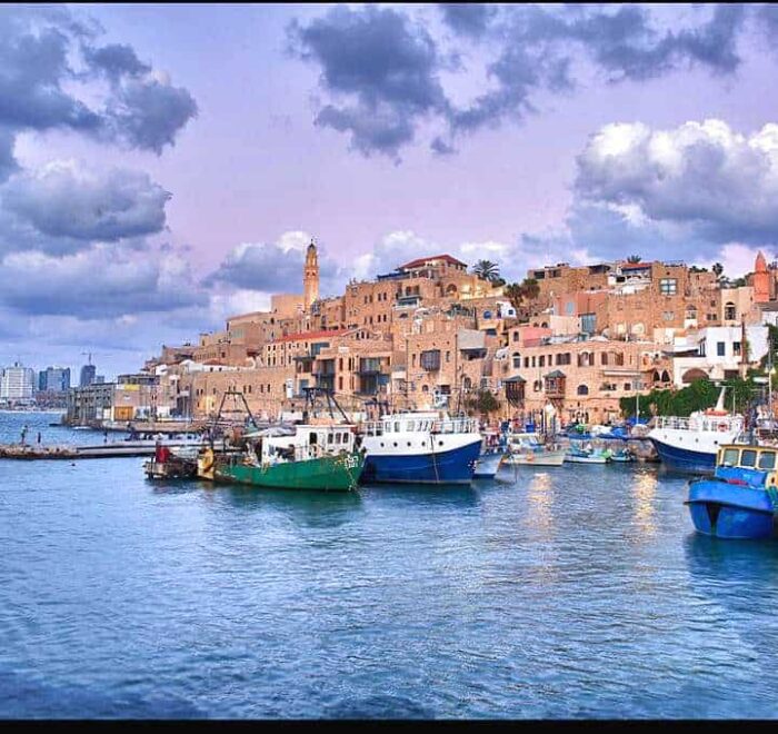 old jaffa port boats holy land pilgrimage tour