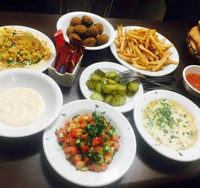 assortment at restaurant lina jerusalem