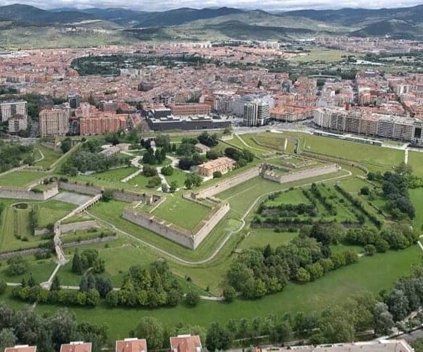 city of pamplona spain on pilgrimage tour