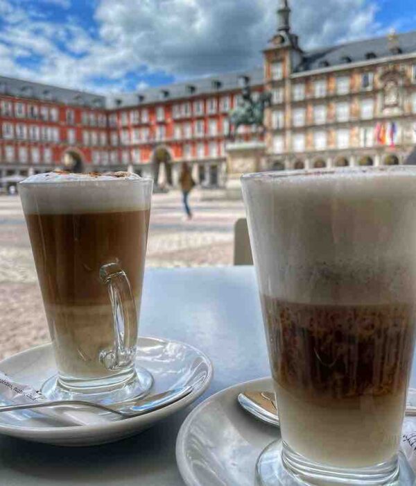 coffee plaza madrid spain pilgrimage tour