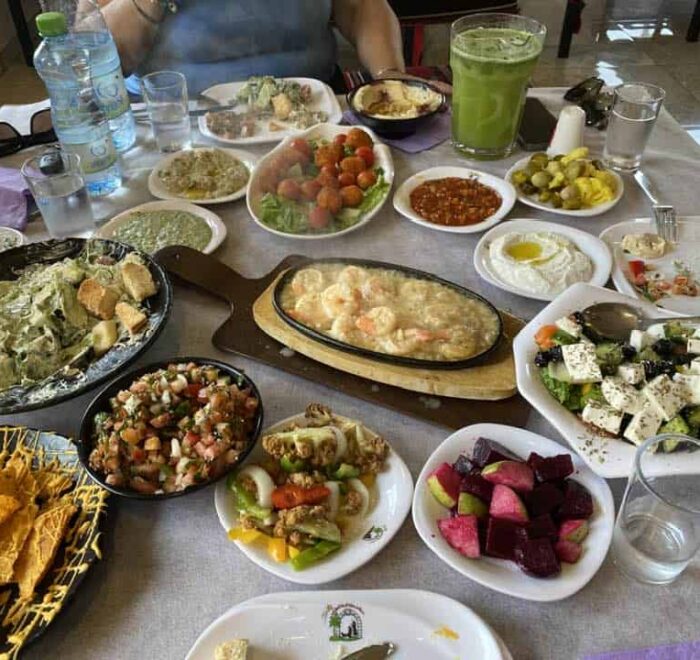 mezze platter holy land pilgrimage tour