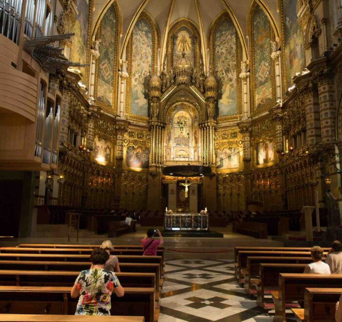 montserrat church interior pilgrimage