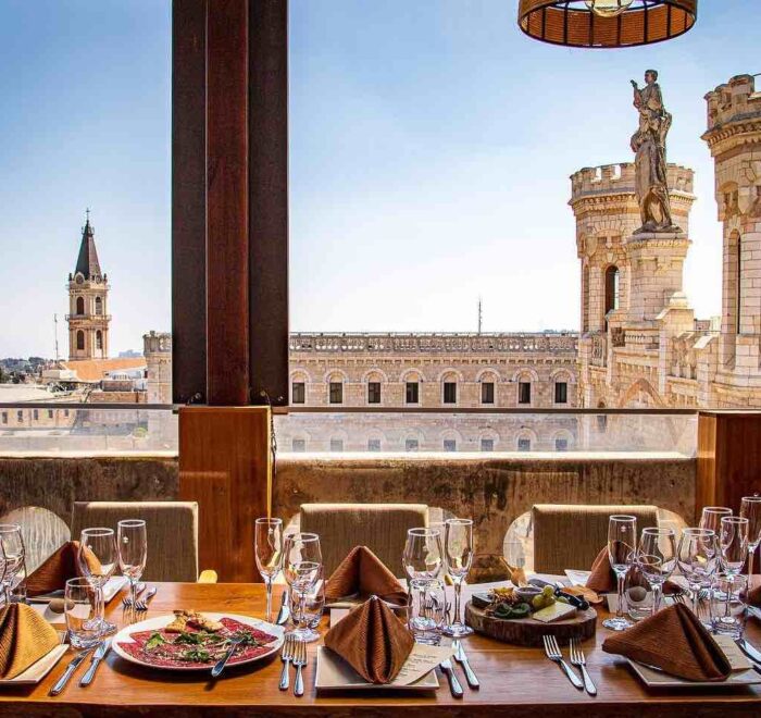 rooftop of the notre dame center in jerusalem