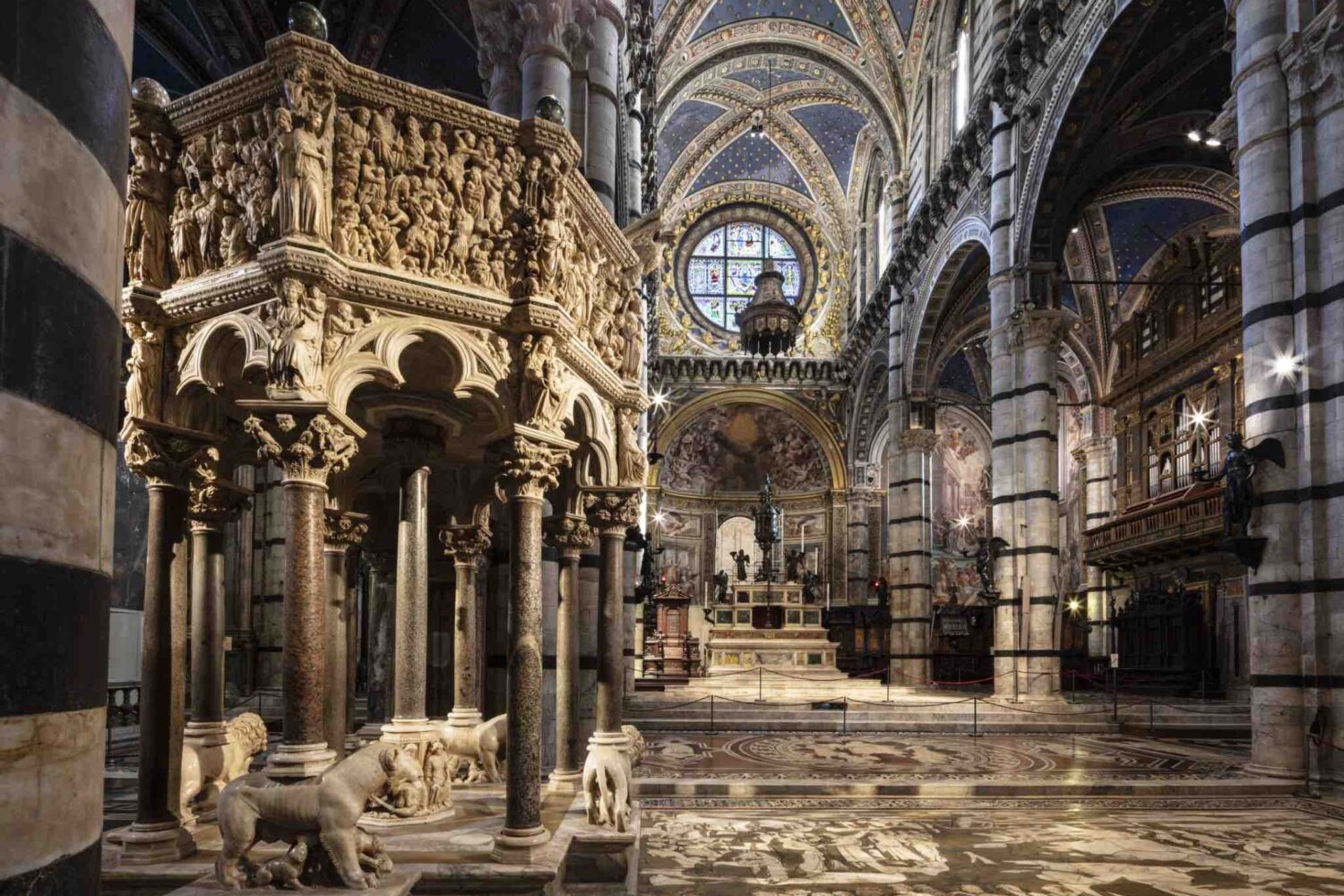 siena cathedral interior italy pilgrimage