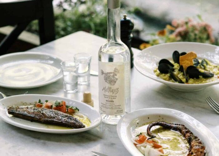 domaine costa wine meal greece pilgrimage