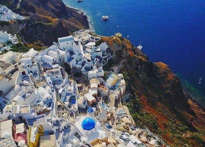 oia in santorini greece food and faith pilgrimage tour