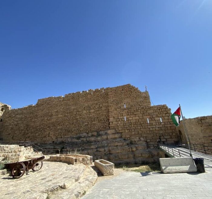 view of the kerak crusader castle jordan