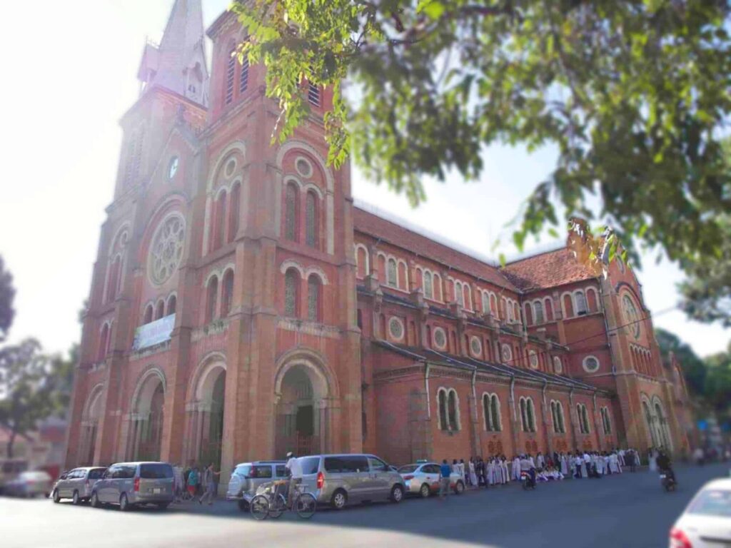 notre dame cathedral in ho chi minh city vietnam