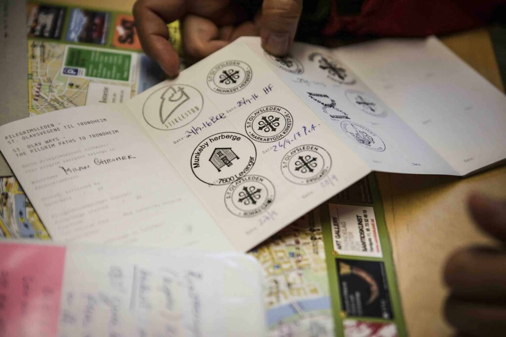 pilgrim passport for St Olav Way pilgrimage